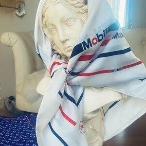 2 Vintage Mobil gas station scarves
